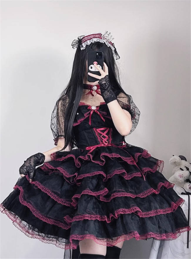 Plus Size Dress with Tiered Skirt