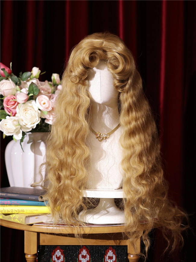 The Princess Diaries Vintage Long Curly Golden Brown Prince Wig