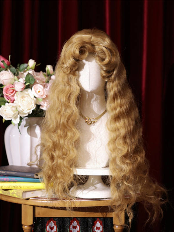 The Princess Diaries Vintage Long Curly Golden Brown Prince Wig