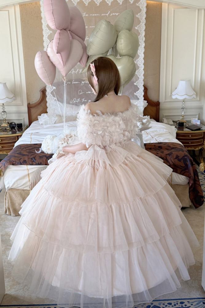 Diamond Honey ~Mousse Melody~ Pink Blue Beige Formal Dress