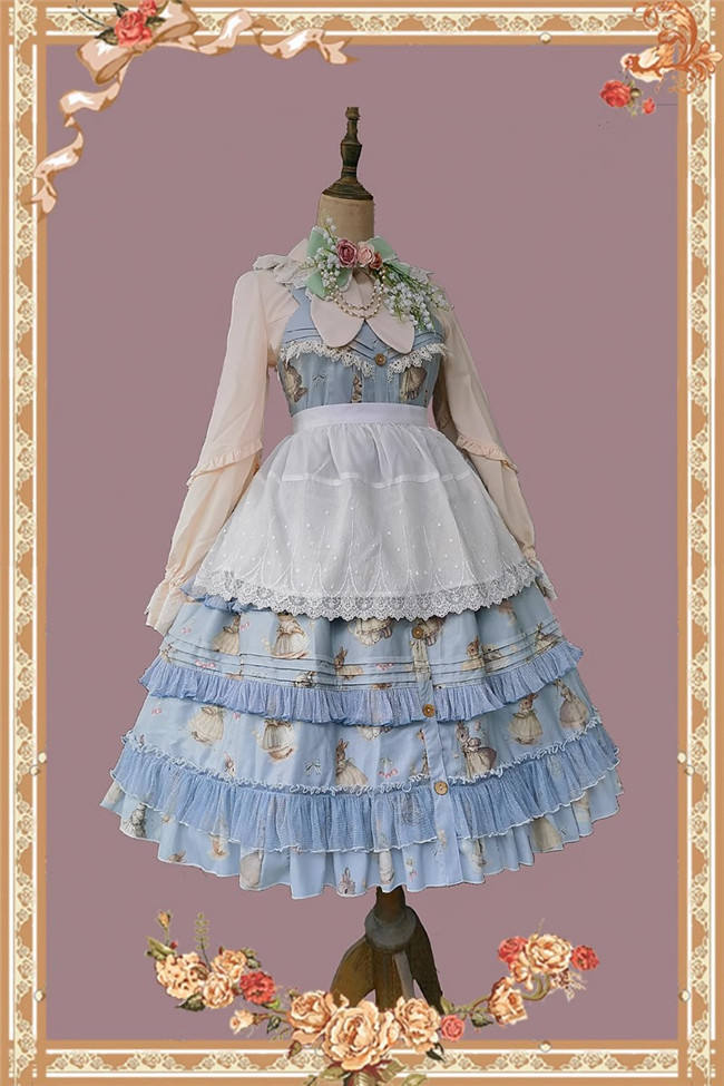 Infanta Miss Rabbit Lolita Jumper Dress, Blouse and Accessories
