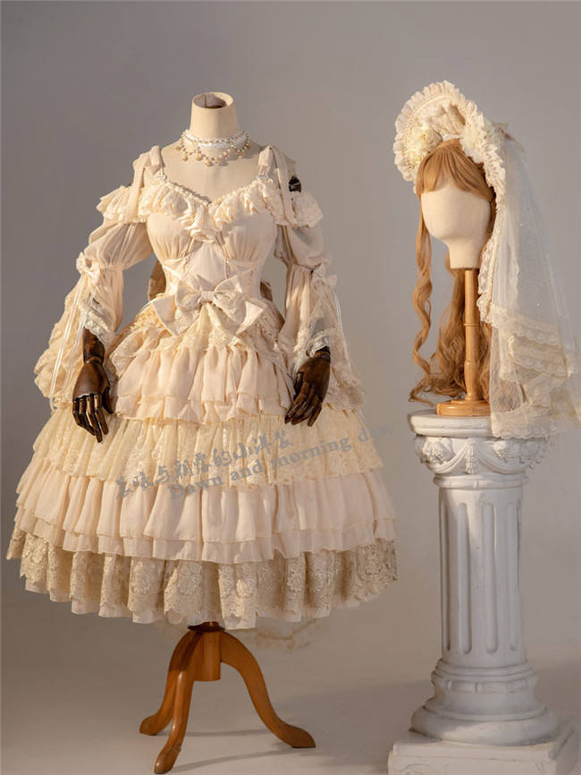 Morning  Elves Classic Lolita One Piece Dress Fullset