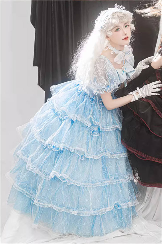 Plus Size Dress with Tiered Skirt