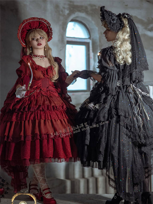 Morning  Elves Classic Lolita One Piece Dress Fullset