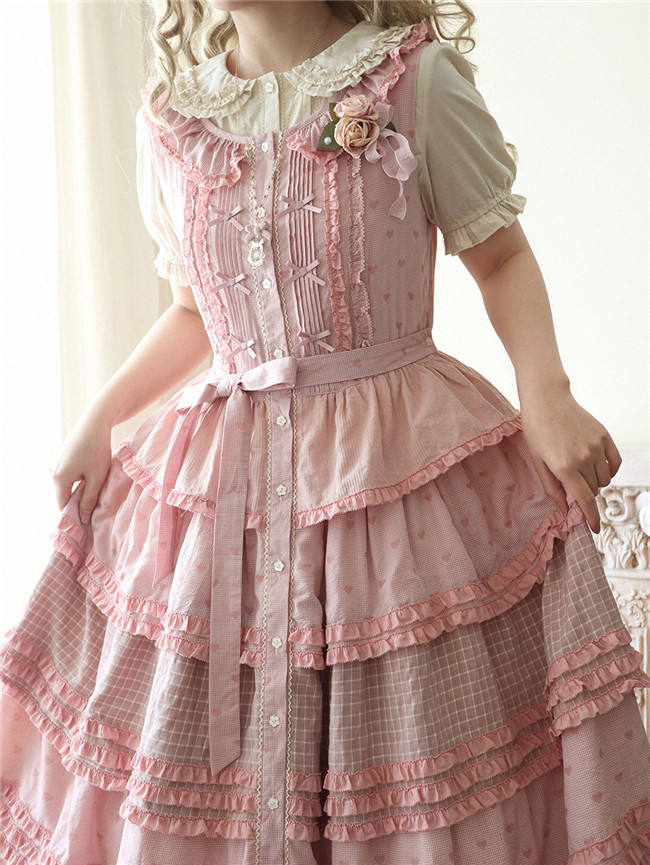 Miss Point Garden Sunflower Tiered Skirt Lolita Jumper Dress