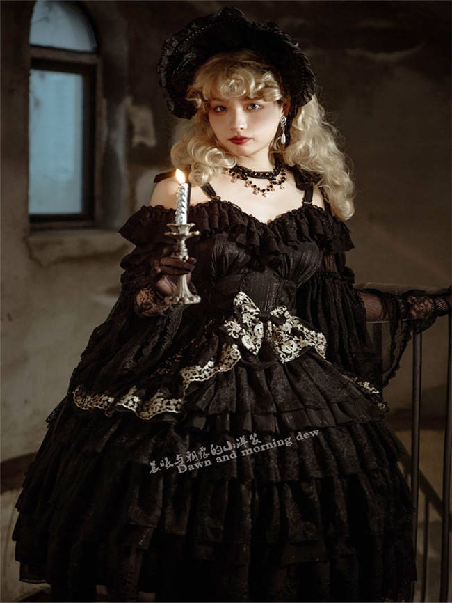Morning  Elves Classic Lolita One Piece Dress Fullset