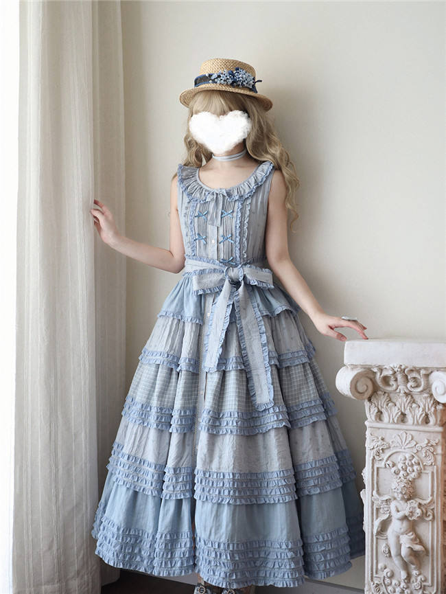 Miss Point Garden Sunflower Tiered Skirt Lolita Jumper Dress