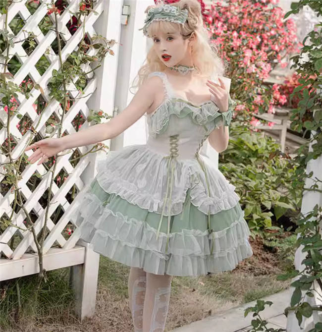Green Plus Size Friendly Hime Lolita Dress