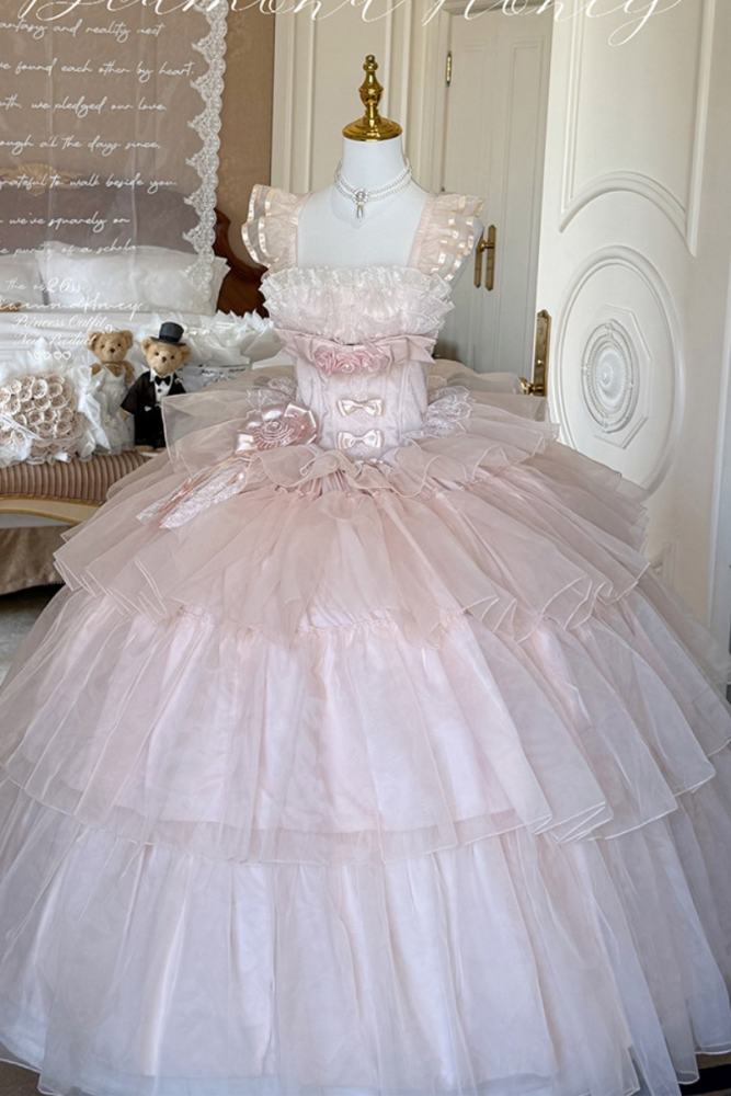 Diamond Honey ~Mousse Melody~ Pink Blue Beige Formal Dress