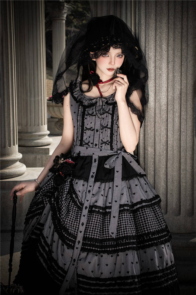 Miss Point Garden Sunflower Tiered Skirt Lolita Jumper Dress