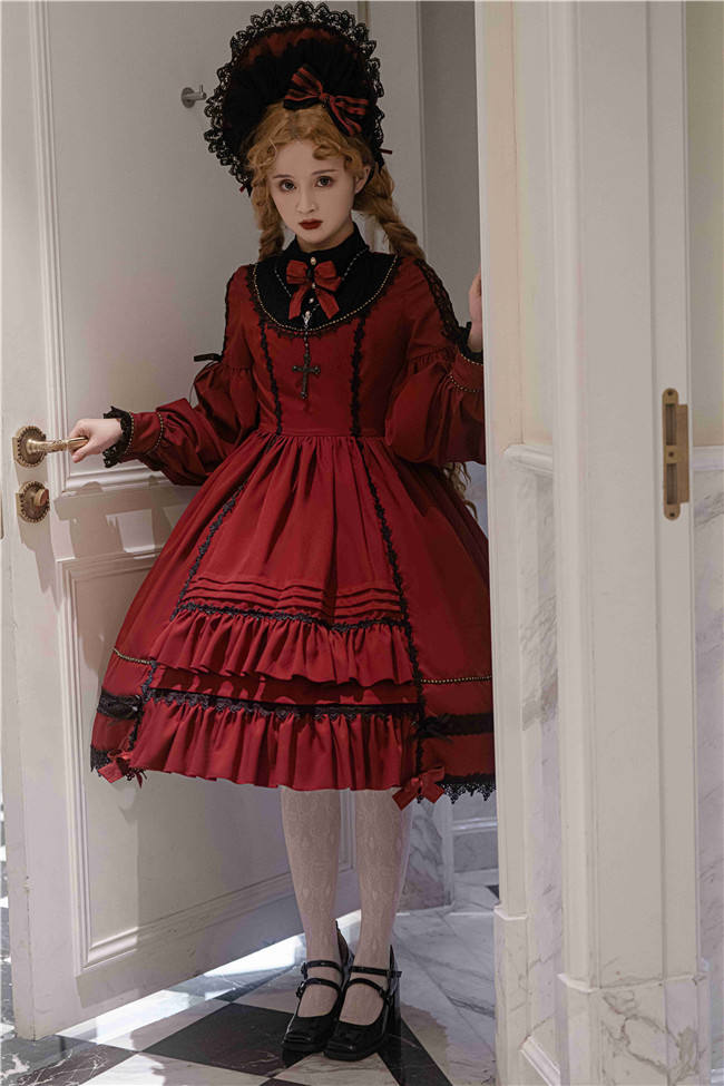 Flower Banquet Humanoid Night Doll Lolita Dress and Cape