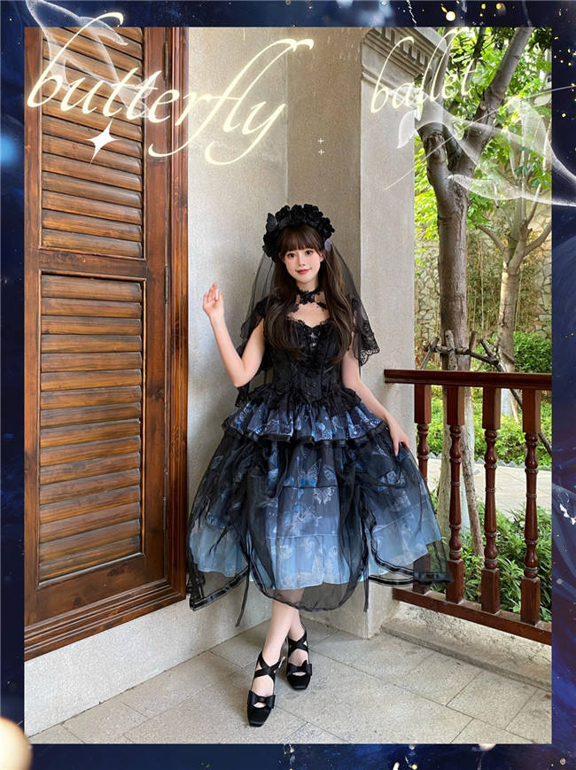 Butterfly Ballet Gothic Lolita Dress and Accessories