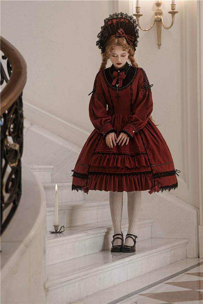 Flower Banquet Humanoid Night Doll Lolita Dress and Cape