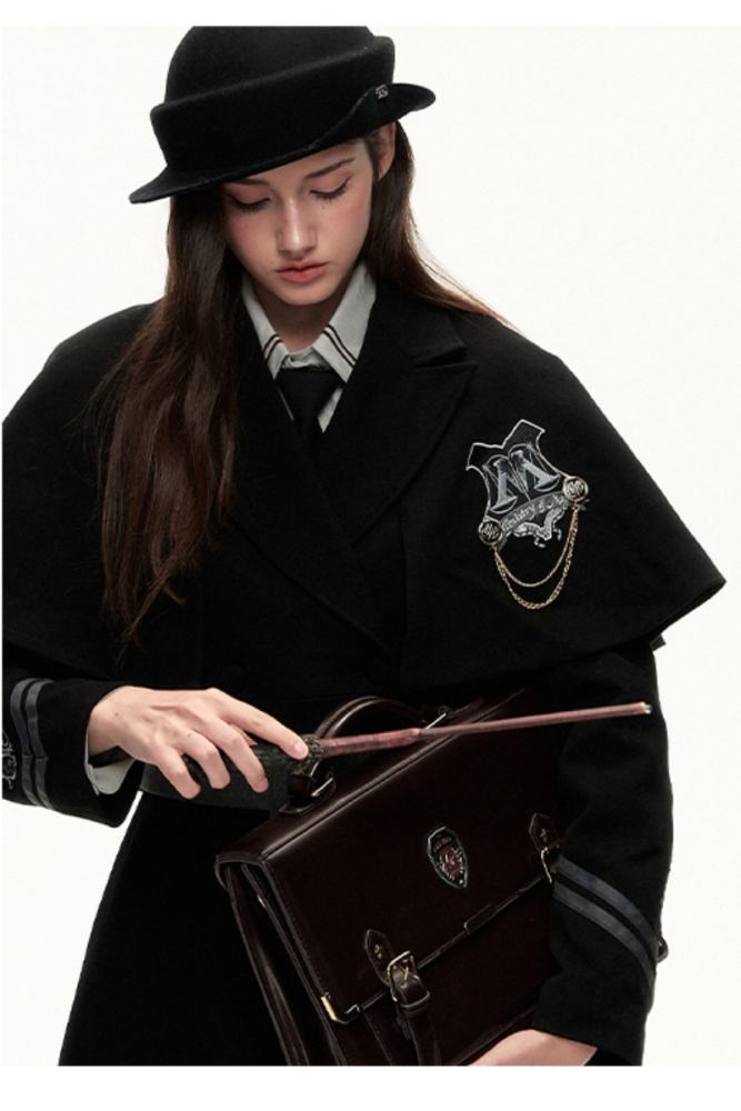 Kyouko & Harry Potter Collaborated Black Cape Overcoat Harry Potter Outfit