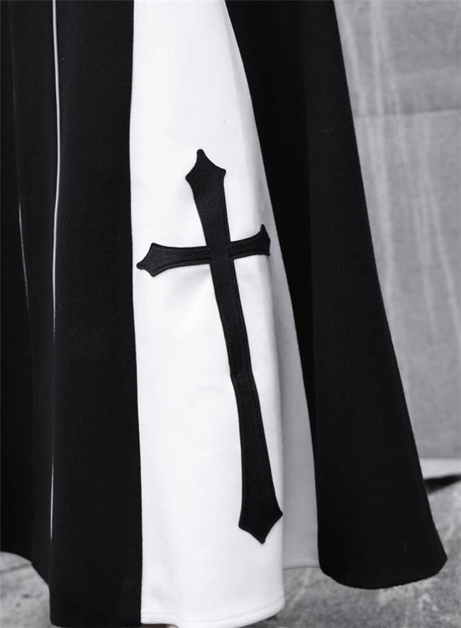 Blood Supply Trial of the Nuns Gothic Halloween Long Coat