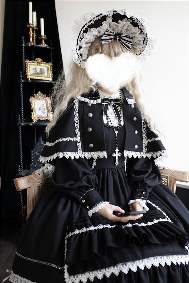 Flower Banquet Humanoid Night Doll Lolita Dress and Cape