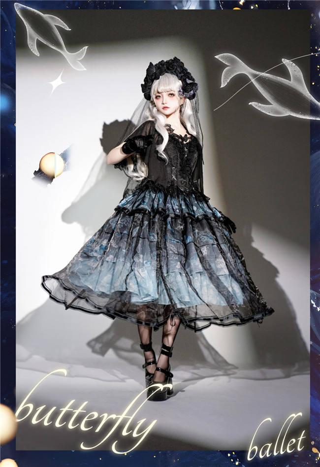 Butterfly Ballet Gothic Lolita Dress and Accessories