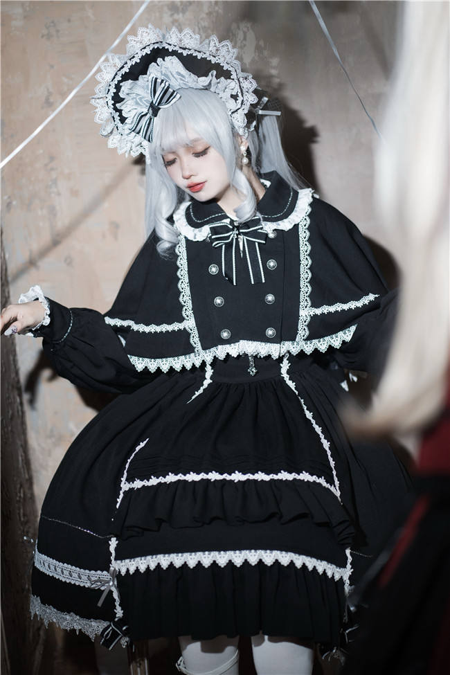 Flower Banquet Humanoid Night Doll Lolita Dress and Cape