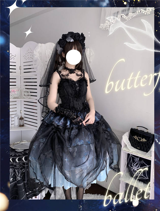 Butterfly Ballet Gothic Lolita Dress and Accessories