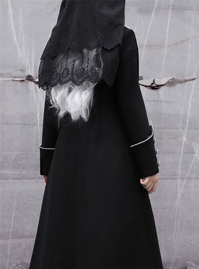Blood Supply Trial of the Nuns Gothic Halloween Long Coat