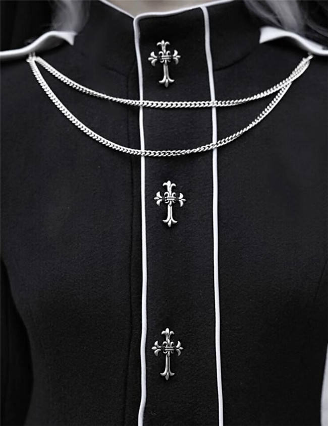 Blood Supply Trial of the Nuns Gothic Halloween Long Coat