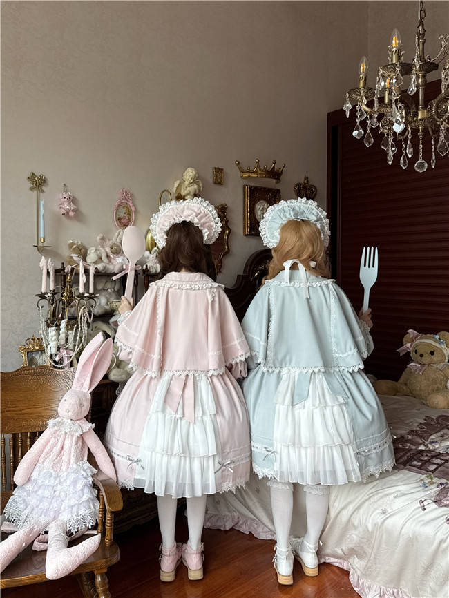 Flower Banquet Humanoid Night Doll Lolita Dress and Cape