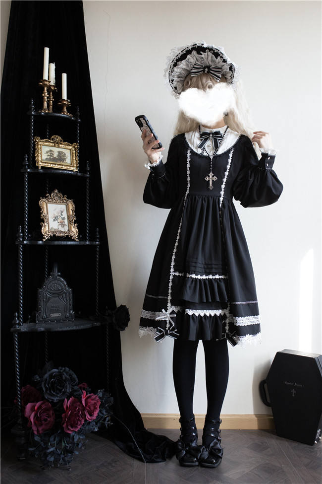 Flower Banquet Humanoid Night Doll Lolita Dress and Cape