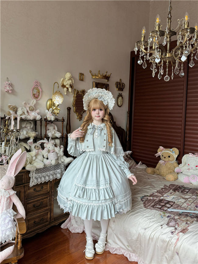 Flower Banquet Humanoid Night Doll Lolita Dress and Cape