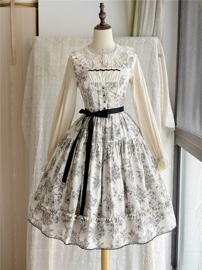 Miss Point Sketch Wild Rose Lolita Jumper Dress