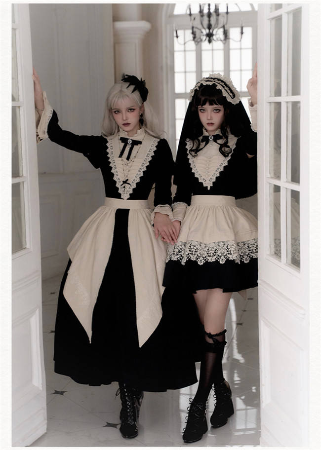 Withpuji Black Nun Gothic Lolita Dress and Accessories