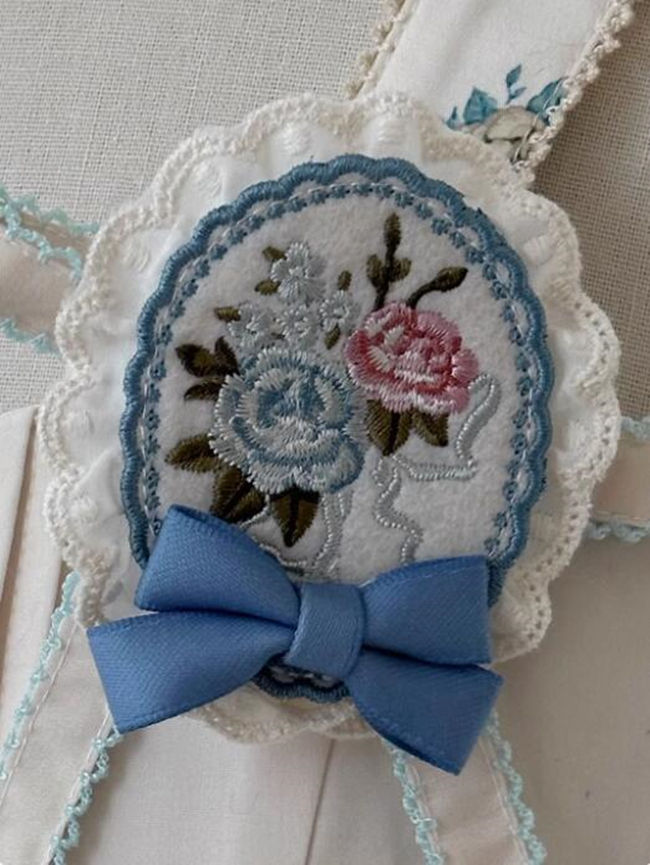 Dream Whale Flower Bird Lolita Jumper Dress and Headband