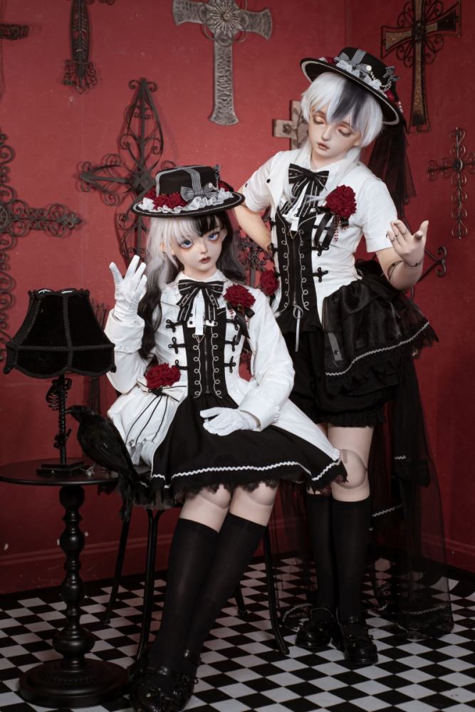 XRWY ~Earl of Rose~ Ouji Black White Coat Pants and Blouse