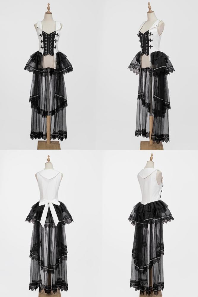 XRWY ~Earl of Rose~ Ouji Black White Coat Pants and Blouse