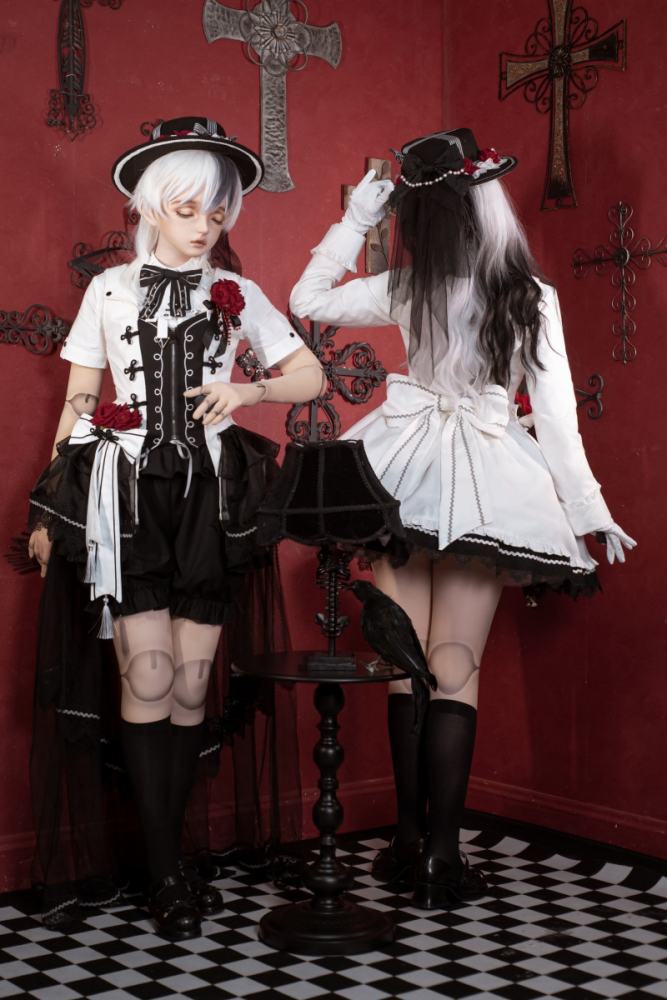 XRWY ~Earl of Rose~ Ouji Lolita Hat Brooch Bowknot and Corsage