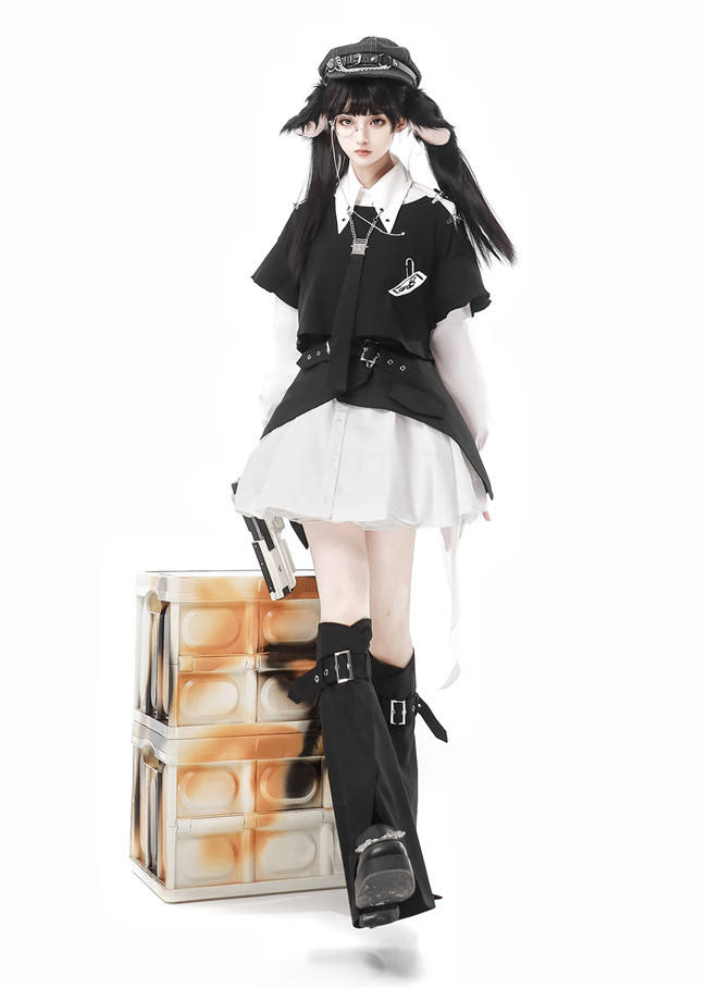 Officer Rabbit Halloween Gothic Lolita Set