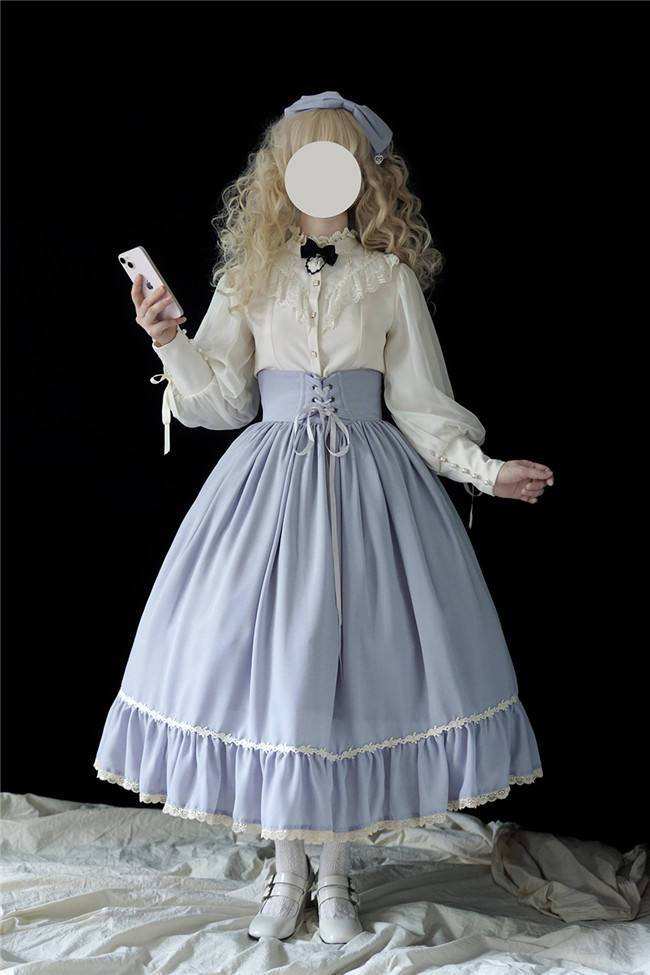 Miss Point Sketch Wild Rose High Waist Fishbone Lolita Skirt