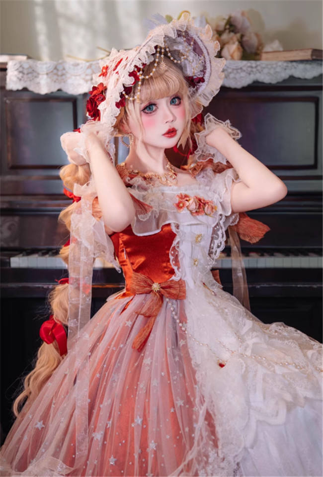 Cat Fairy Glass Phantom Green Plus Size Lolita Dress and Bonnet