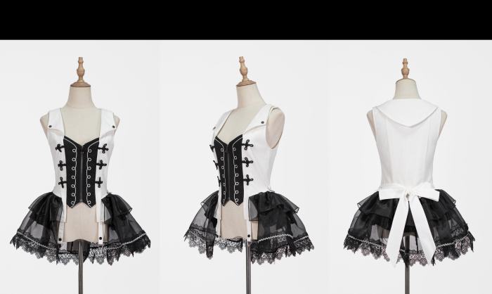 XRWY ~Earl of Rose~ Ouji Black White Coat Pants and Blouse