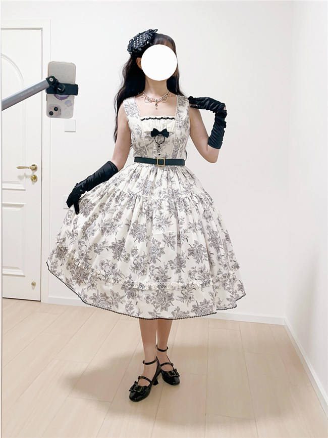 Miss Point Sketch Wild Rose Lolita Jumper Dress