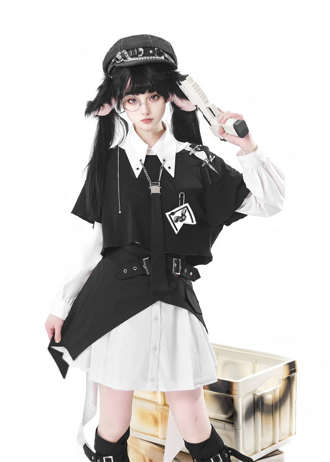 Officer Rabbit Halloween Gothic Lolita Set