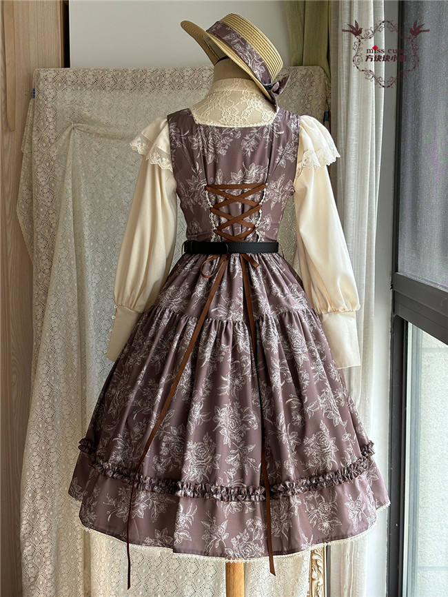 Miss Point Sketch Wild Rose Lolita Jumper Dress