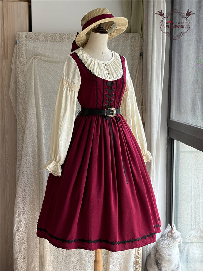 Miss Point Sketch Wild Rose Dirndl Dress One Piece