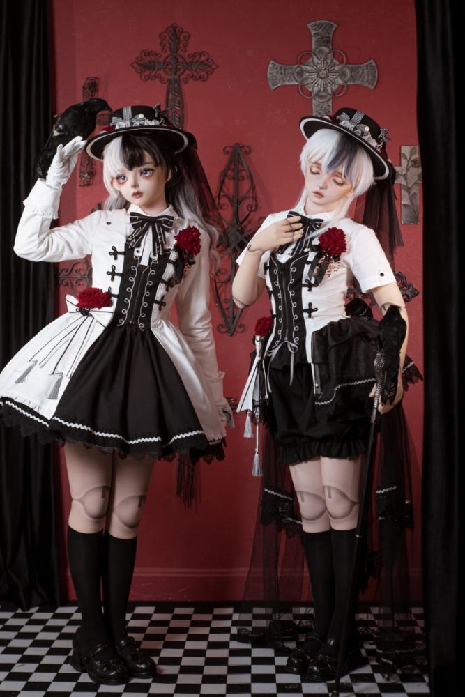 XRWY ~Earl of Rose~ Ouji Black White Coat Pants and Blouse