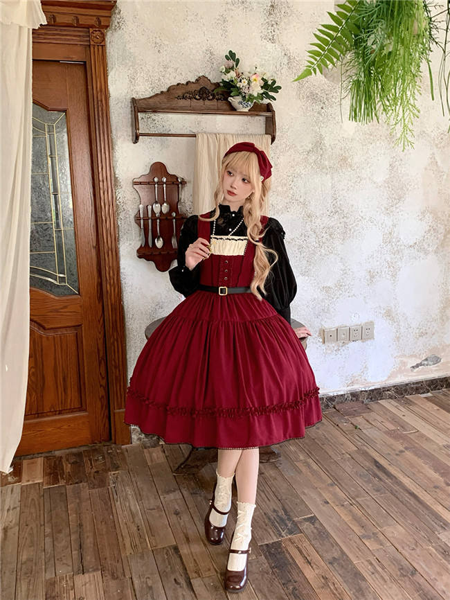 Miss Point Sketch Wild Rose Lolita Jumper Dress
