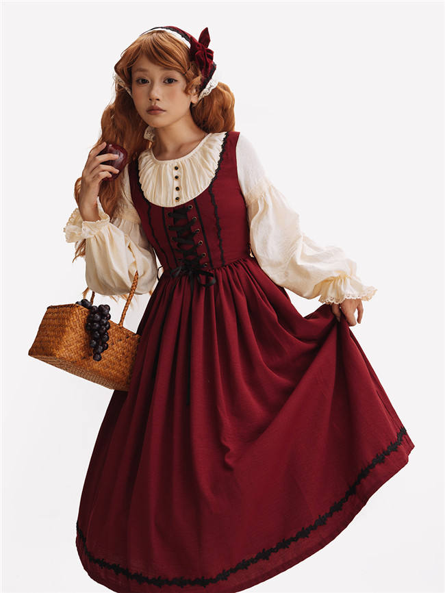 Miss Point Sketch Wild Rose Dirndl Dress One Piece