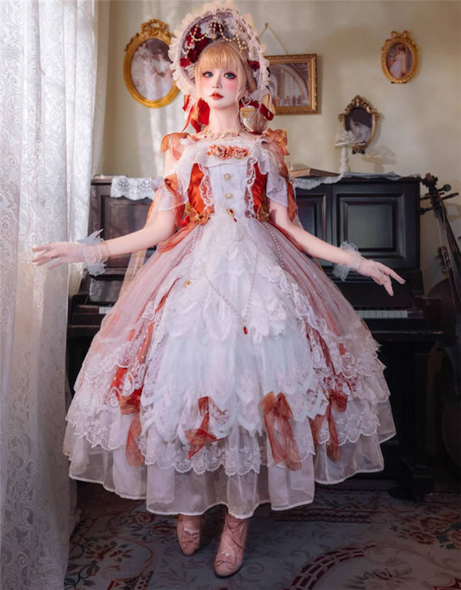 Cat Fairy Glass Phantom Green Plus Size Lolita Dress and Bonnet