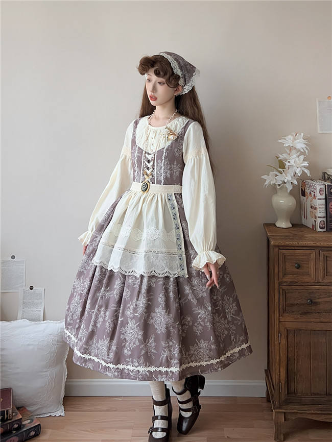 Miss Point Sketch Wild Rose Dirndl Dress One Piece