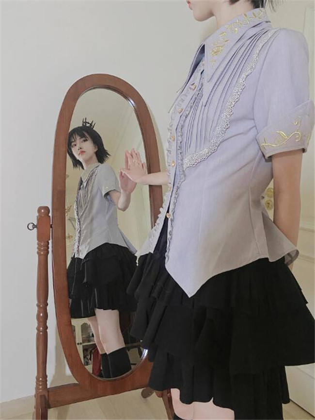Little Dipper Embroidery Collar Ouji Lolita Blouse