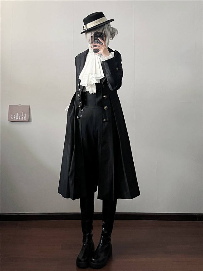 Paranoid Punishment Black Gothic Trench Coat