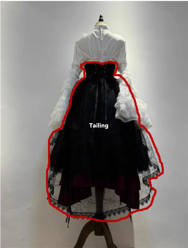Nightingale Maiden Immortality Taboo Gothic Lolita Skirt, Tailing Corset and Blouse